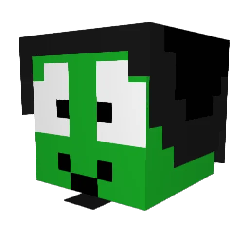 Miskisss Minecraft avatar head, 3D render