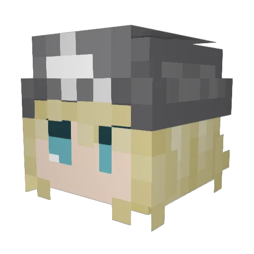 Miskttt Minecraft avatar head, 3D render