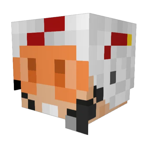 Misky4 Minecraft avatar head, 3D render