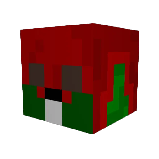 MislAne Minecraft avatar head, 3D render