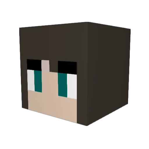 Misodesu Minecraft avatar head, 3D render