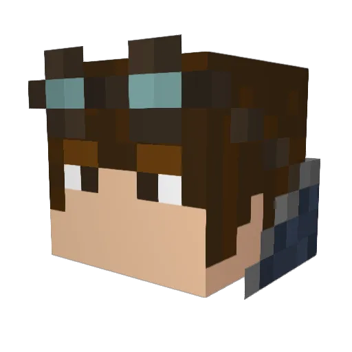 Misomann Minecraft avatar head, 3D render