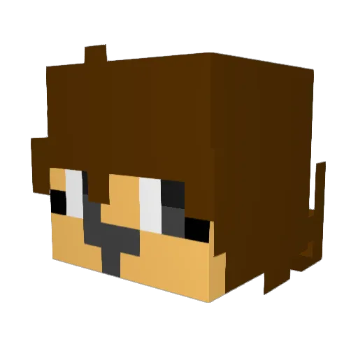MispeIt Minecraft avatar head, 3D render