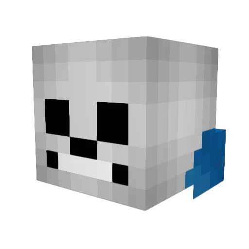 Mispelledguy Minecraft avatar head, 3D render