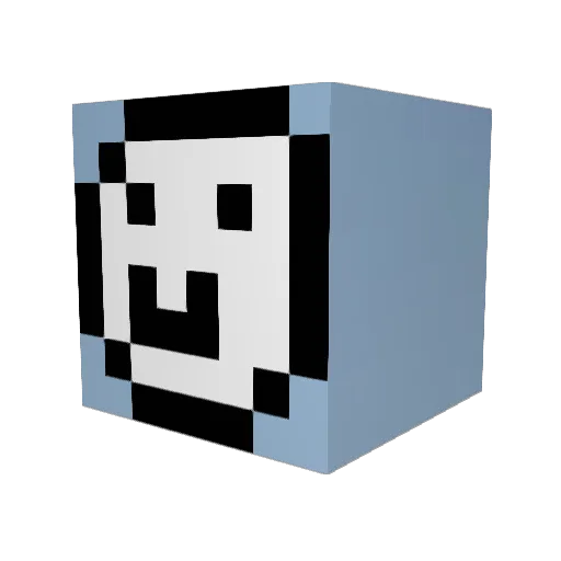 MissADay Minecraft avatar head, 3D render