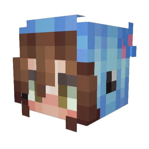 MissAcidic Minecraft avatar head, 3D render