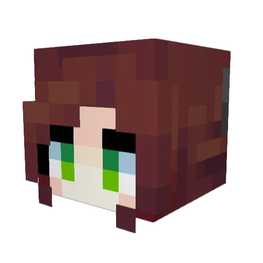 MissAniqeu Minecraft avatar head, 3D render