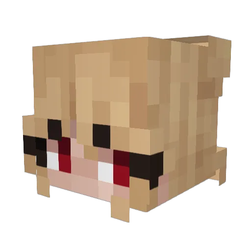 MissArcueid Minecraft avatar head, 3D render
