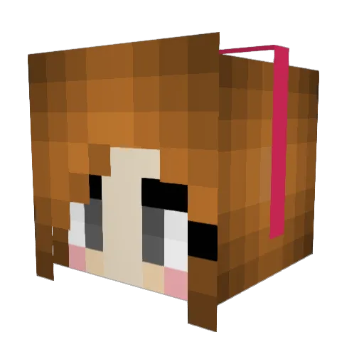 MissArydia Minecraft avatar head, 3D render
