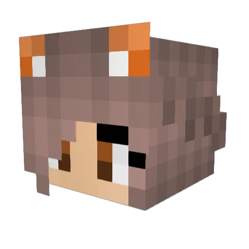 MissBN Minecraft avatar head, 3D render