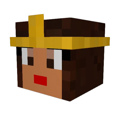 MissBabyP Minecraft avatar head, 3D render