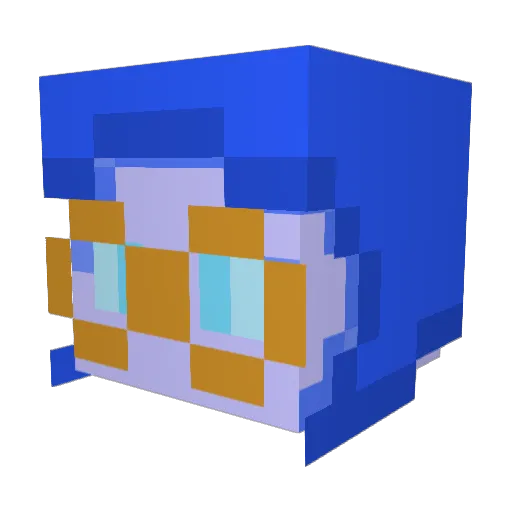 MissBellerose Minecraft avatar head, 3D render