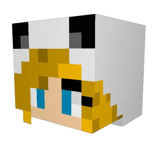 MissBigFoot Minecraft avatar head, 3D render