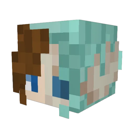 MissBits99 Minecraft avatar head, 3D render
