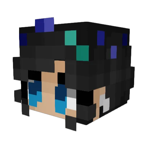 MissBitterFly Minecraft avatar head, 3D render