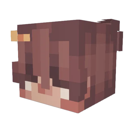 MissBlaah Minecraft avatar head, 3D render