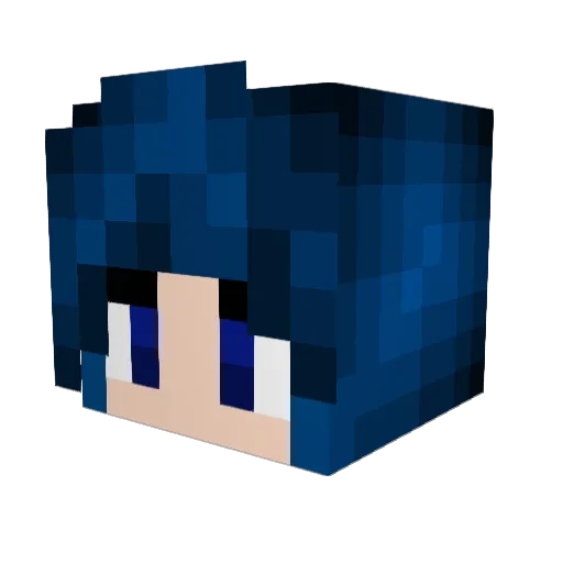 MissBlue26 Minecraft avatar head, 3D render