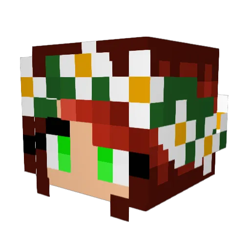 MissCaramelll Minecraft avatar head, 3D render
