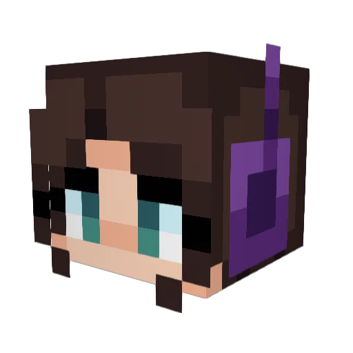 MissCasanova Minecraft avatar head, 3D render