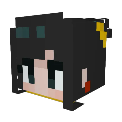 MissCepita Minecraft avatar head, 3D render