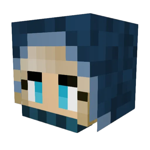 MissChab Minecraft avatar head, 3D render