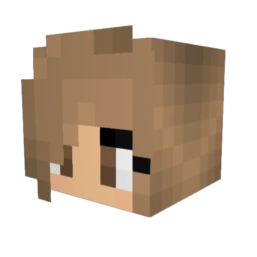 MissChau Minecraft avatar head, 3D render