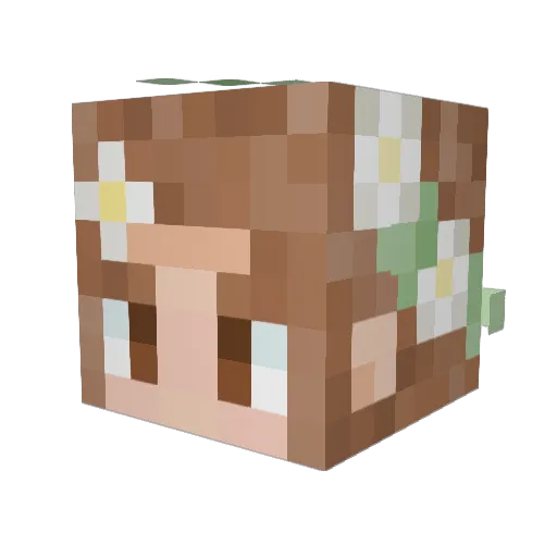 MissCloudy Minecraft avatar head, 3D render