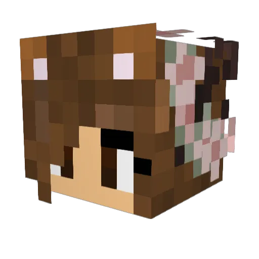 MissCookie09 Minecraft avatar head, 3D render