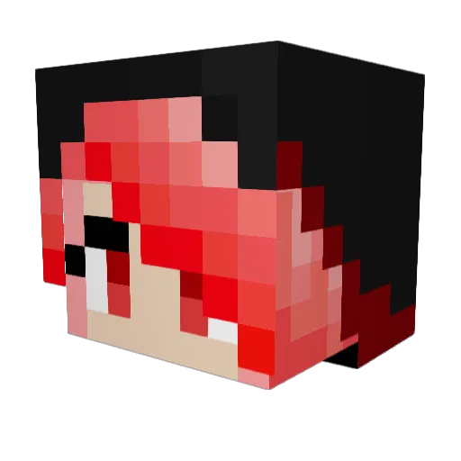MissCora Minecraft avatar head, 3D render