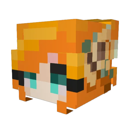 MissCritHit Minecraft avatar head, 3D render