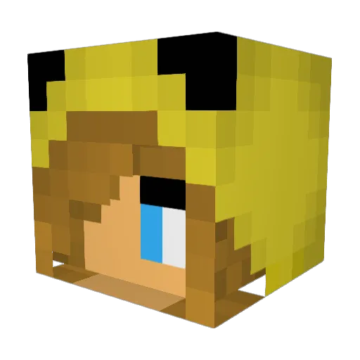 MissEilyn Minecraft avatar head, 3D render