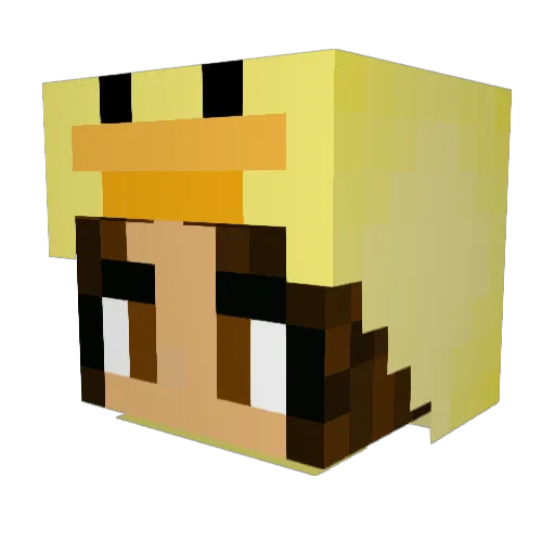 MissEliska Minecraft avatar head, 3D render