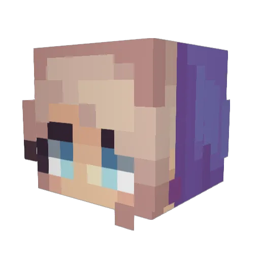 MissEllie2009 Minecraft avatar head, 3D render