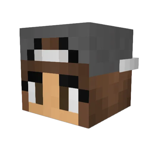 MissEnjoyQc Minecraft avatar head, 3D render