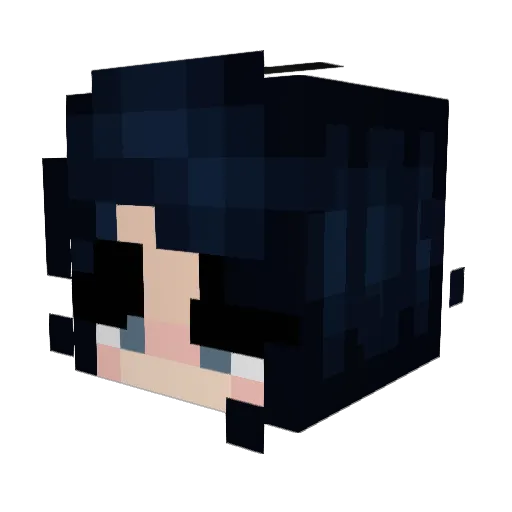 MissFable Minecraft avatar head, 3D render