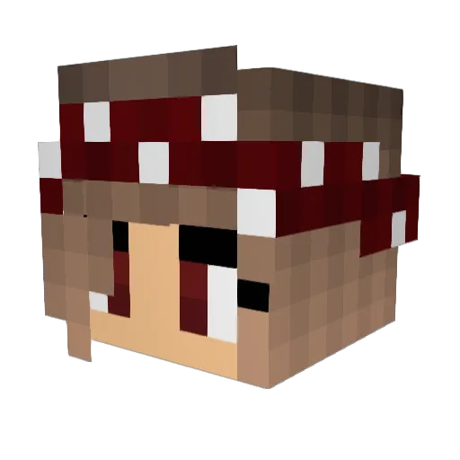 MissFortunate Minecraft avatar head, 3D render