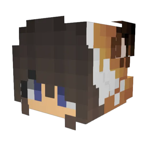 MissFoxyy Minecraft avatar head, 3D render