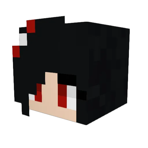 MissFran Minecraft avatar head, 3D render
