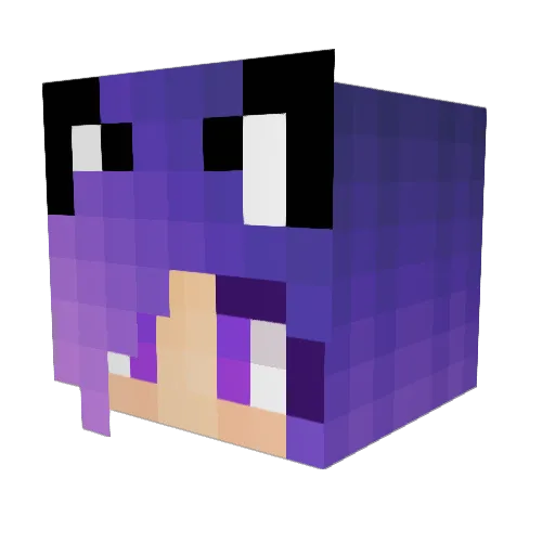 MissFreaky Minecraft avatar head, 3D render