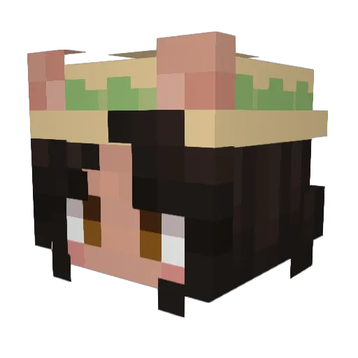 MissFrogi Minecraft avatar head, 3D render