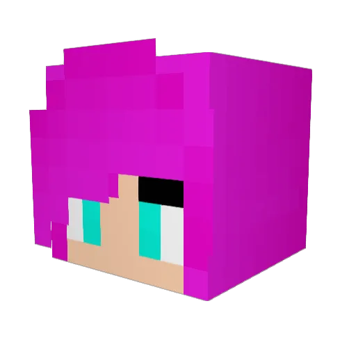 MissFullDima Minecraft avatar head, 3D render
