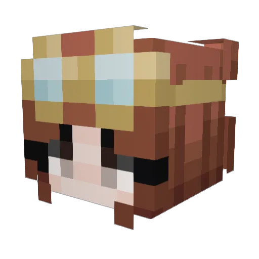 MissGamerz Minecraft avatar head, 3D render