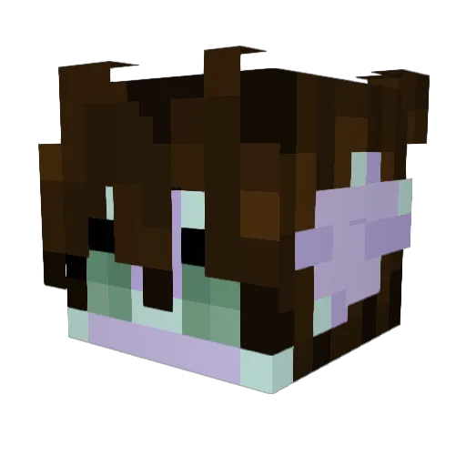 MissGeebus Minecraft avatar head, 3D render