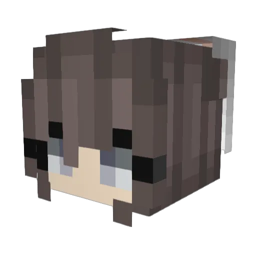 MissHero Minecraft avatar head, 3D render