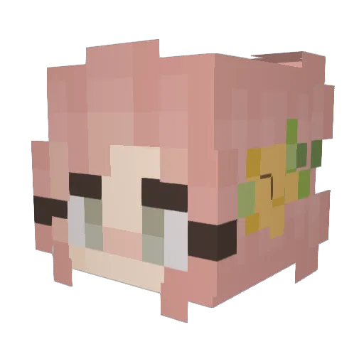 MissHiy Minecraft avatar head, 3D render