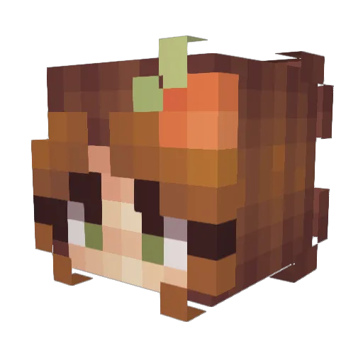 MissJestix Minecraft avatar head, 3D render