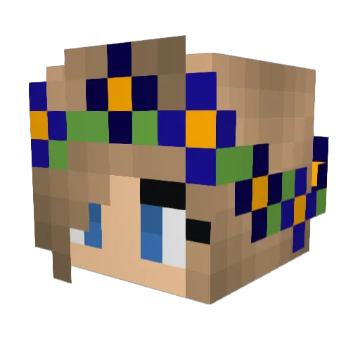 MissJoker Minecraft avatar head, 3D render