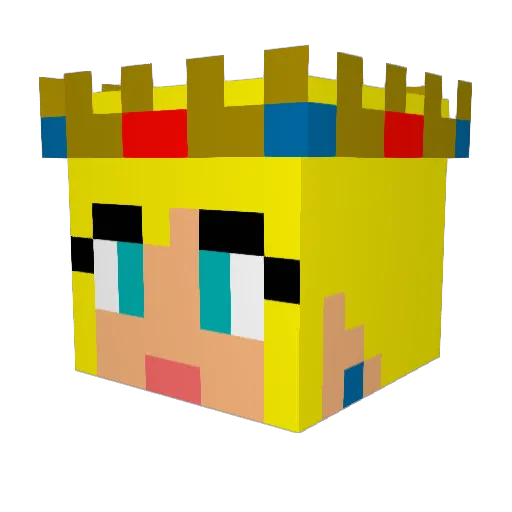 MissJosie Minecraft avatar head, 3D render