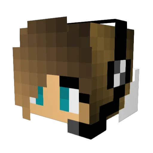MissJune23 Minecraft avatar head, 3D render