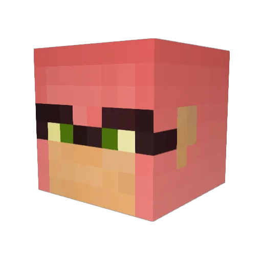 MissKalea Minecraft avatar head, 3D render